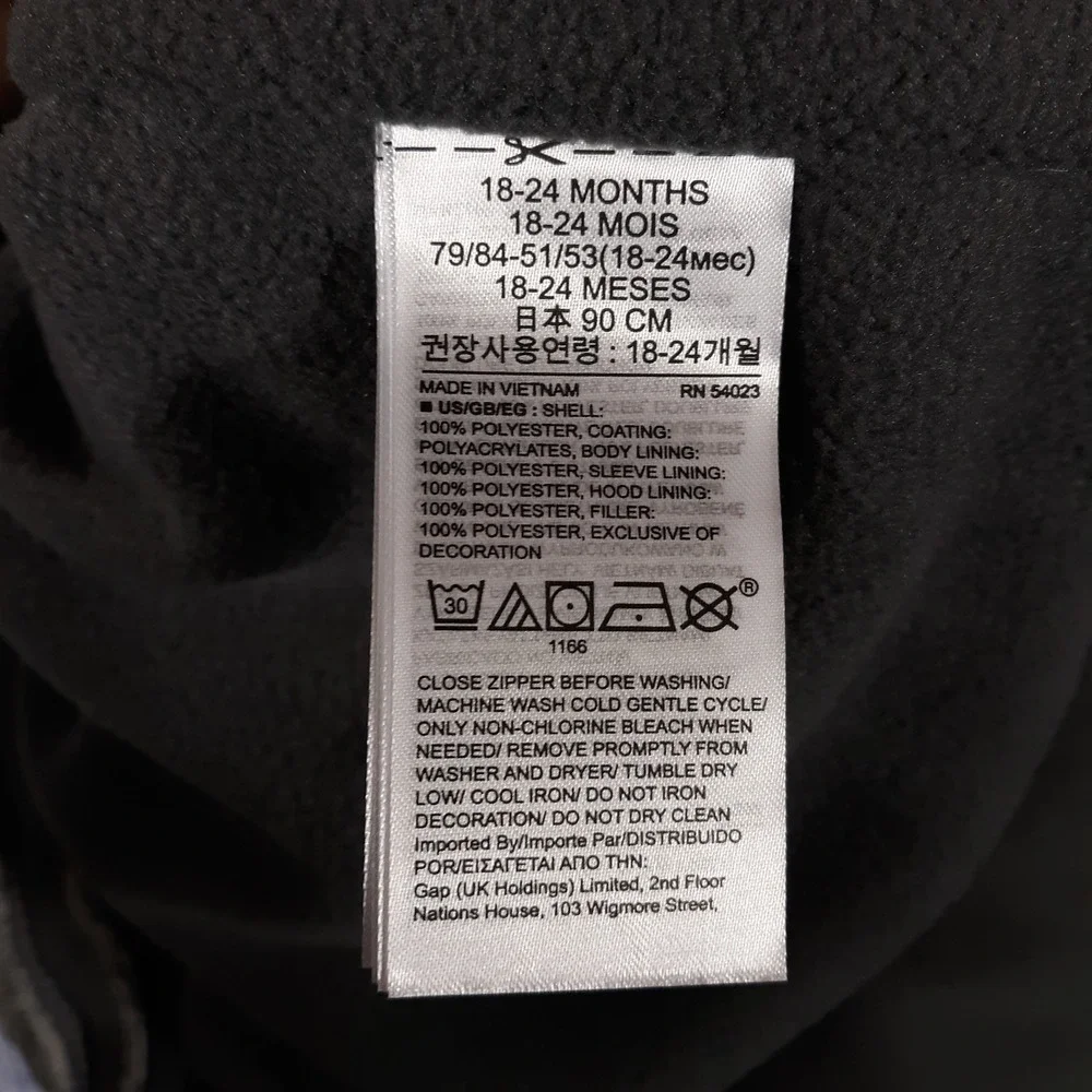 Baby GAP ColdControl Ultra Max Primaloft Hooded Bear Ear Snowsuit Gray 18-24M